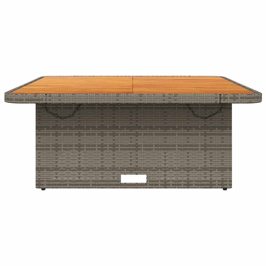 Τραπέζι Κήπου Γκρι 110x110x71 εκ. Συνθετικό Ρατάν/Ξύλο Ακακίας 5