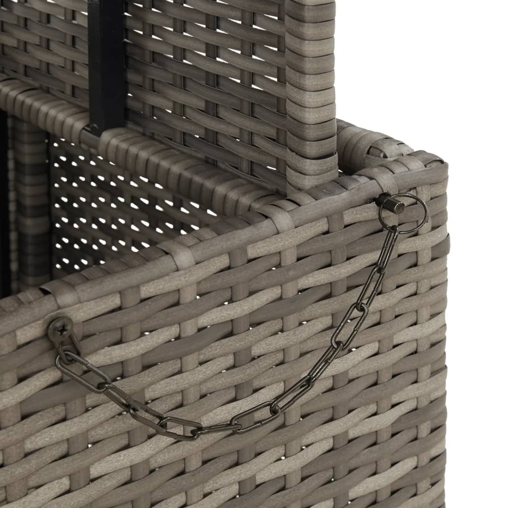 Τραπέζι Κήπου Γκρι 90x55x71 εκ. Συνθετικό Ρατάν / Ξύλο Ακακίας 10