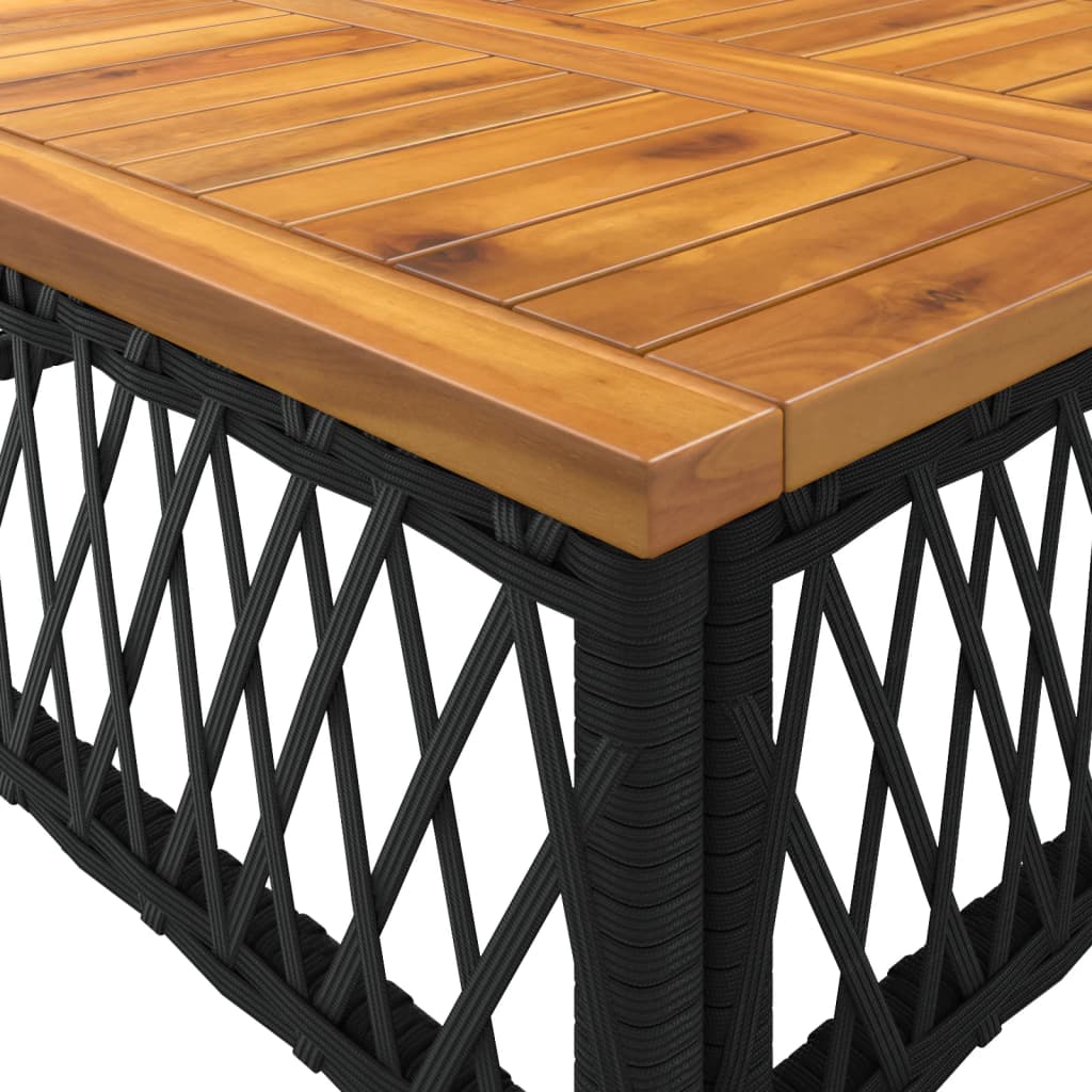 Σετ Καναπέ Κήπου 2 Τεμαχίων Μαύρο Συνθετικό Ρατάν με Μαξιλάρια 9