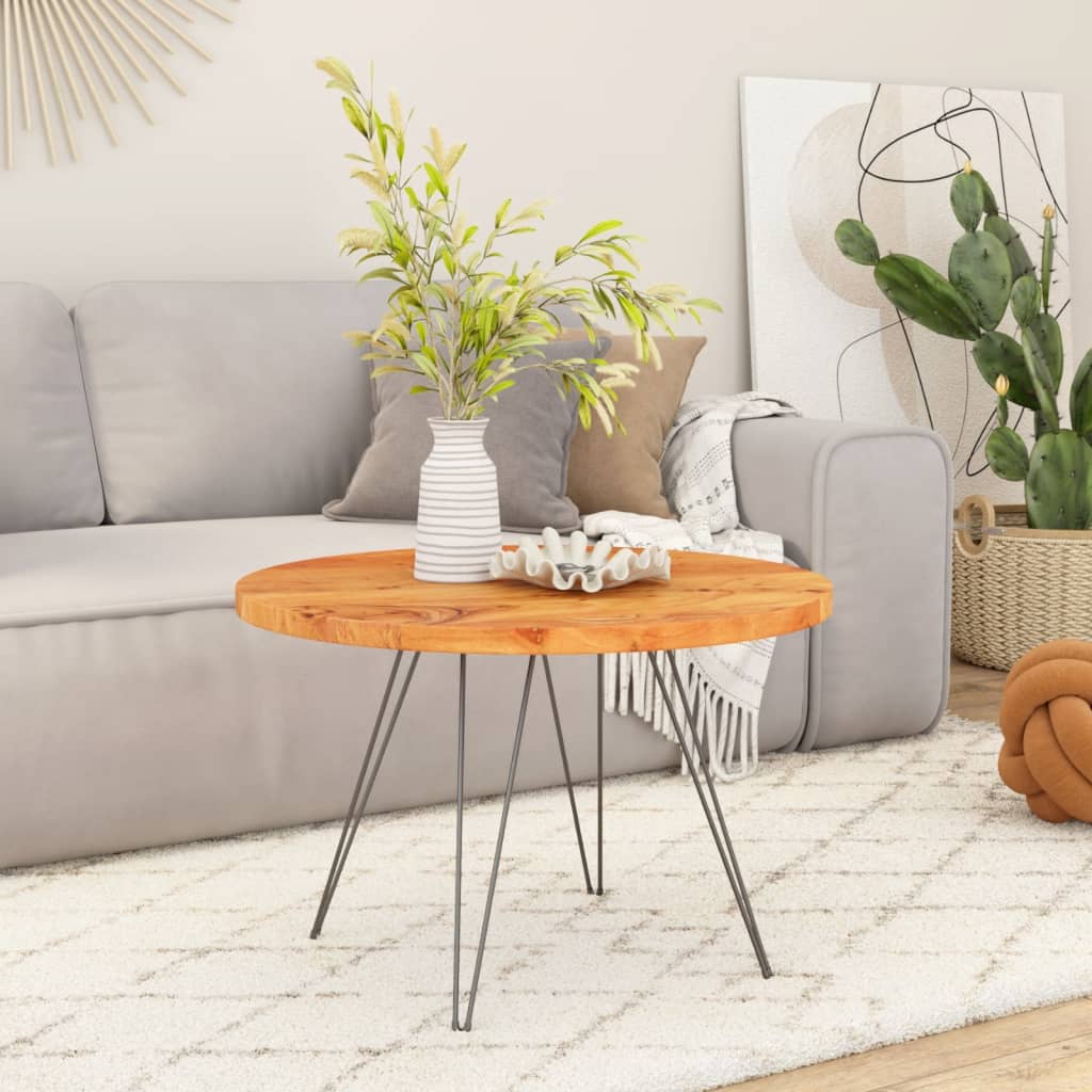 Επιφάνεια Τραπεζιού Στρογγυλή Ø90x2,5 εκ. Μασίφ Ξύλο Ακακίας 2