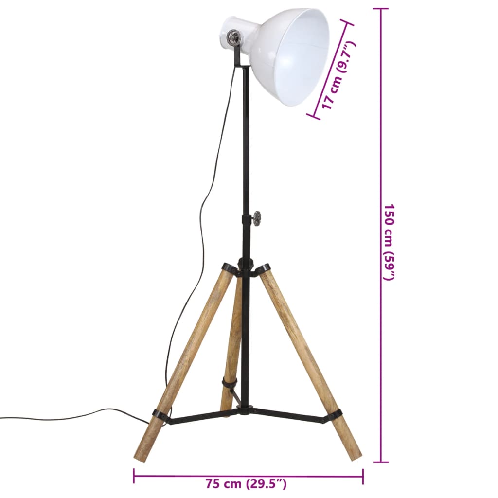 Φωτιστικό Δαπέδου 25 W Λευκό 75x75x90-150 εκ. E27 11