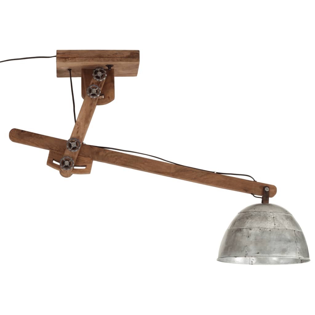 Φωτιστικό Οροφής 25 W Vintage Ασημί 105x30x65-108 εκ. Ε27 3