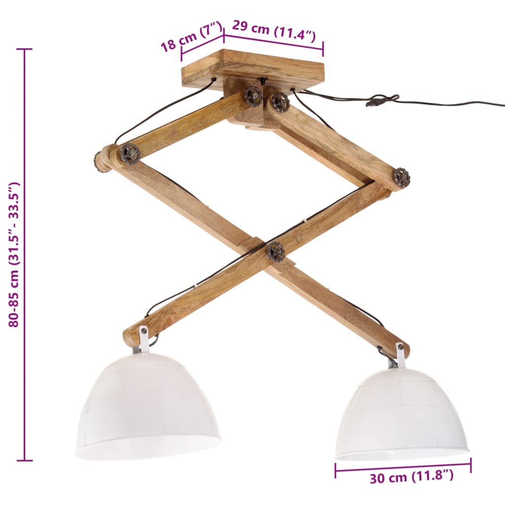 Φωτιστικό Οροφής 25 W Λευκό 29x18x85 εκ. Ε27 8