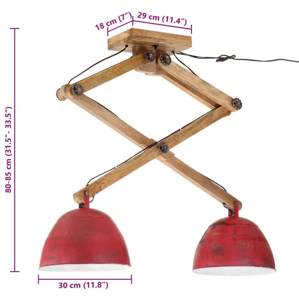 Φωτιστικό Οροφής 25 W Αντικέ Μπλε 29x18x85 εκ. Ε27 8
