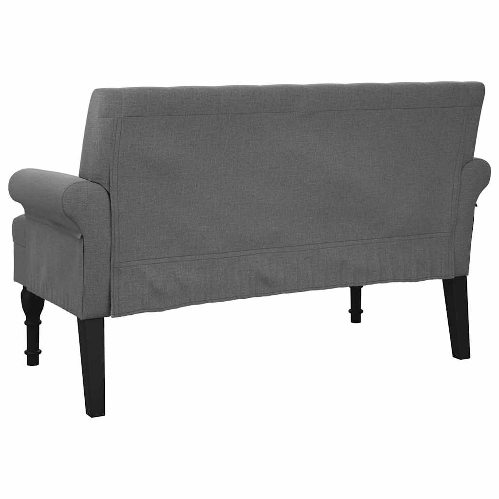 Παγκάκι με Πλάτη Σκούρο Γκρι 120 x 62 x 75,5 εκ. Υφασμάτινο 6