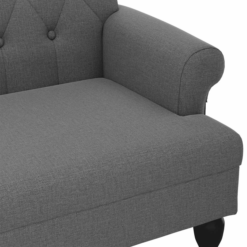 Παγκάκι με Πλάτη Σκούρο Γκρι 120 x 62 x 75,5 εκ. Υφασμάτινο 7