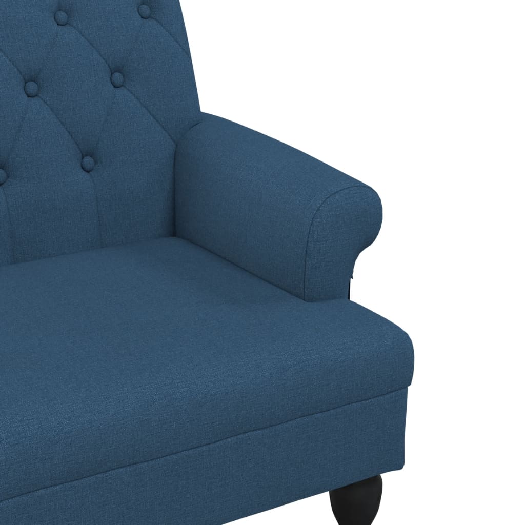 Παγκάκι με Πλάτη Μπλε 120 x 62 x 75,5 εκ. Υφασμάτινο 6