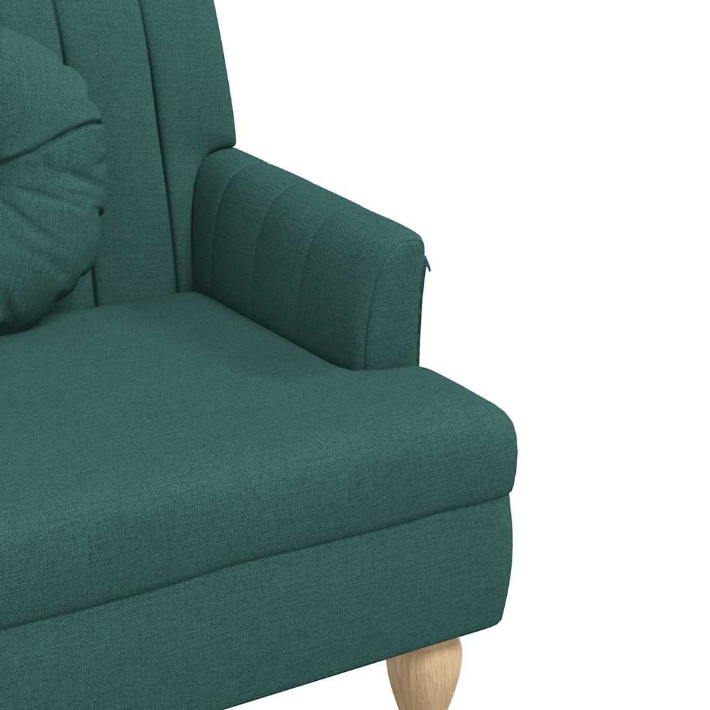 Παγκάκι Σκούρο Πράσινο 113x64,5x75,5 εκ. με Μαξιλάρια 7