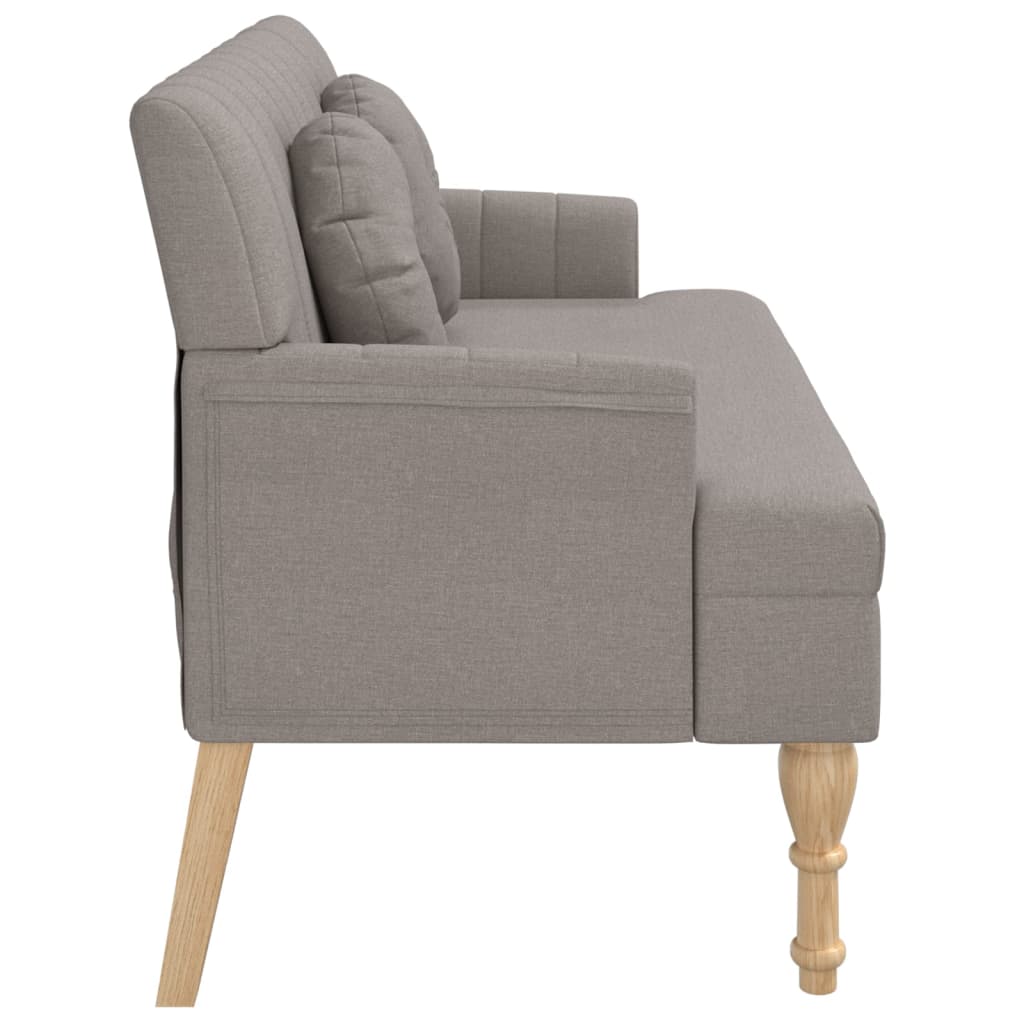 Παγκάκι Taupe 113 x 64,5 x 75,5 εκ. Υφασμάτινο με Μαξιλάρια 4