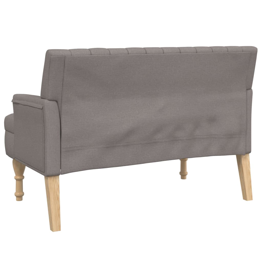Παγκάκι Taupe 113 x 64,5 x 75,5 εκ. Υφασμάτινο με Μαξιλάρια 5