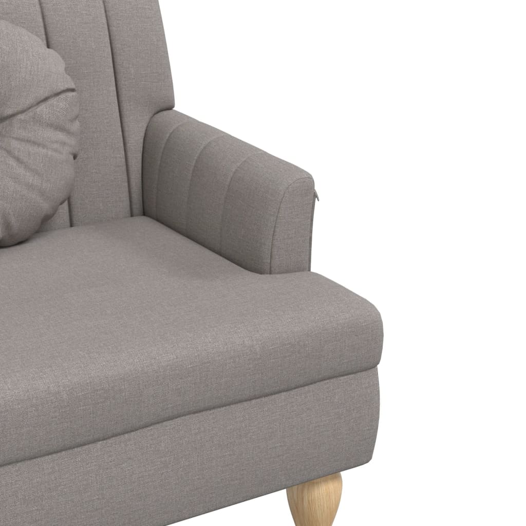 Παγκάκι Taupe 113 x 64,5 x 75,5 εκ. Υφασμάτινο με Μαξιλάρια 6