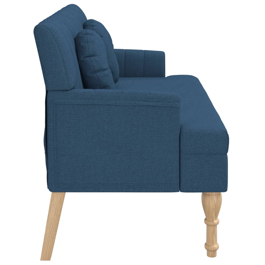 Παγκάκι Μπλε 113 x 64,5 x 75,5 εκ. Υφασμάτινο με Μαξιλάρια 4
