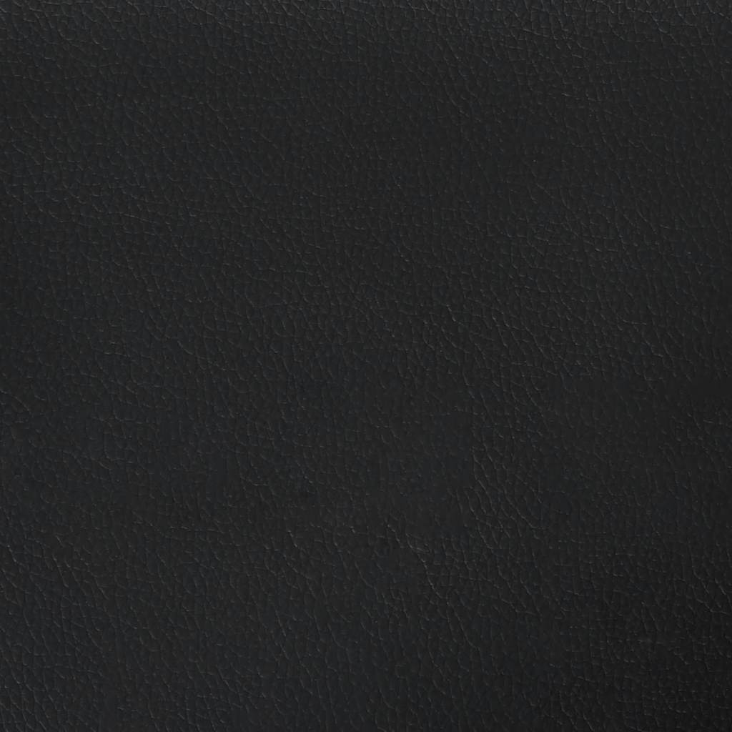 Παγκάκι με Πλάτη Μαύρο 112x65,5x75 εκ. από Συνθετικό Δέρμα 8