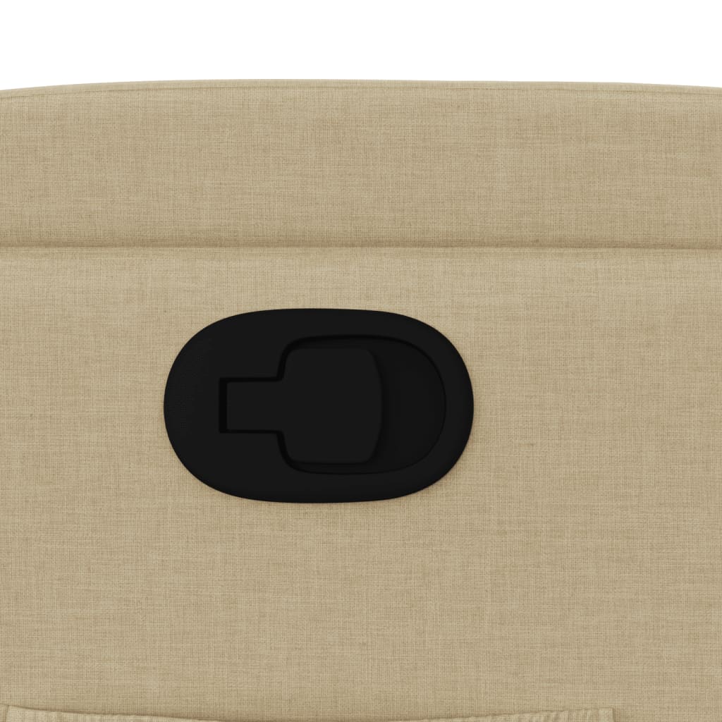 Πολυθρόνα Ανακλινόμενη Κρεμ Υφασμάτινη 9