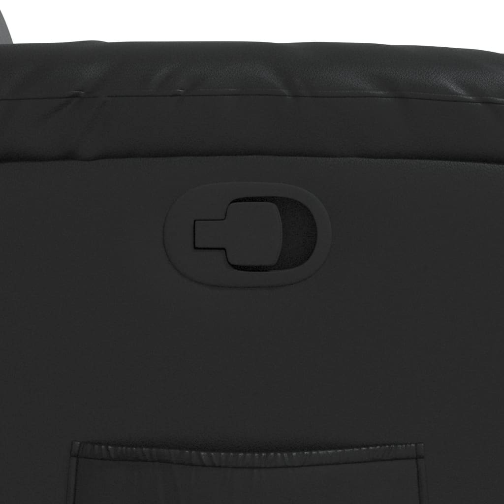 Πολυθρόνα Ανακλινόμενη Μαύρη από Συνθετικό Δέρμα 9