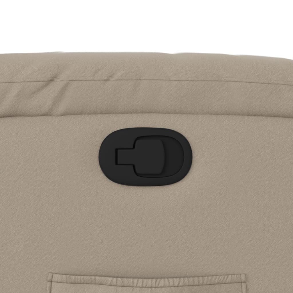 Πολυθρόνα Ανακλινόμενη Καπουτσίνο από Συνθετικό Δέρμα 9