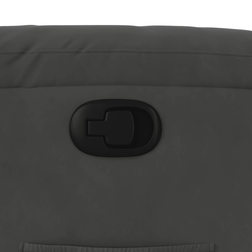 Πολυθρόνα Ανακλινόμενη Σκούρο Γκρι από Ύφασμα Μικροϊνών 9