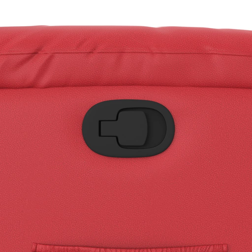 Πολυθρόνα Ανακλινόμενη Κόκκινη από Συνθετικό Δέρμα 9