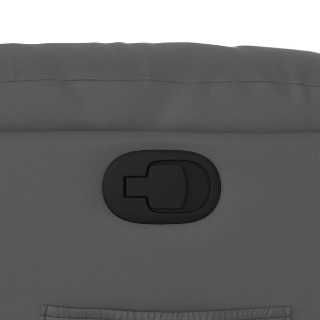 Πολυθρόνα Ανακλινόμενη Γκρι από Συνθετικό Δέρμα 9