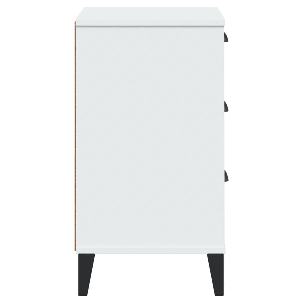 Κομοδίνο VIKEN Λευκό από Επεξεργασμένο Ξύλο 7