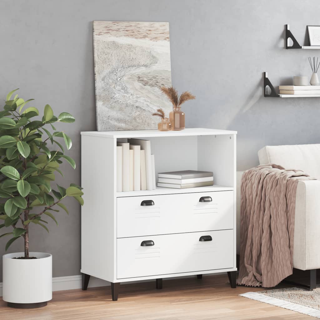 Βιβλιοθήκη VIKEN Λευκή 80x40x90 εκ. από Επεξεργασμένο Ξύλο 3