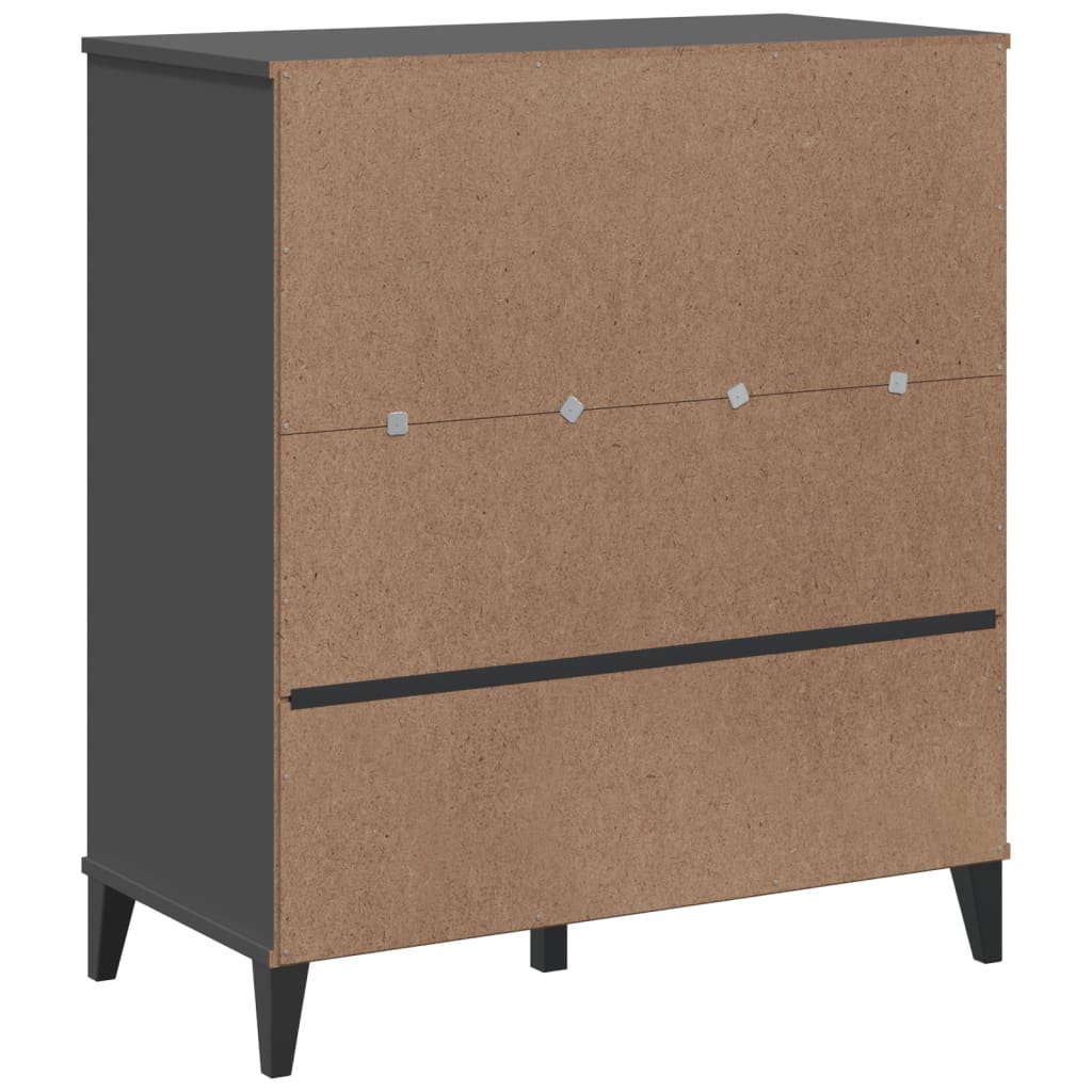 Βιβλιοθήκη VIKEN Ανθρακί Γκρι 80x40x90 εκ. από Επεξεργ. Ξύλο 8