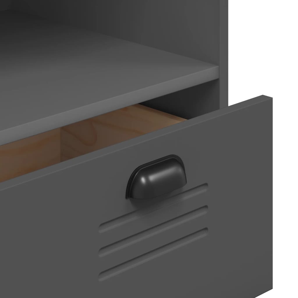 Βιβλιοθήκη VIKEN Ανθρακί Γκρι 80x40x90 εκ. από Επεξεργ. Ξύλο 9