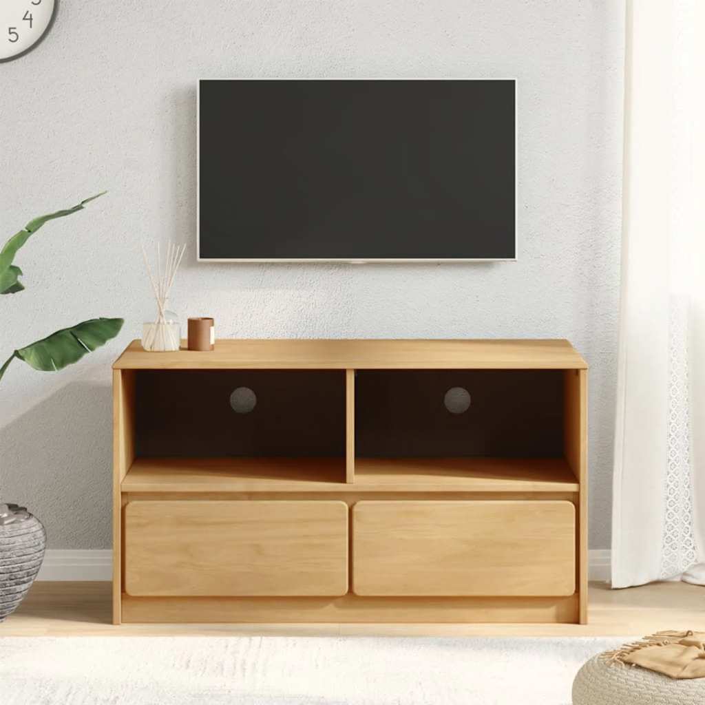 Έπιπλο Τηλεόρασης SAUDA Χρώμα Δρυός 99x43x55 εκ. Μασίφ Πεύκο 1