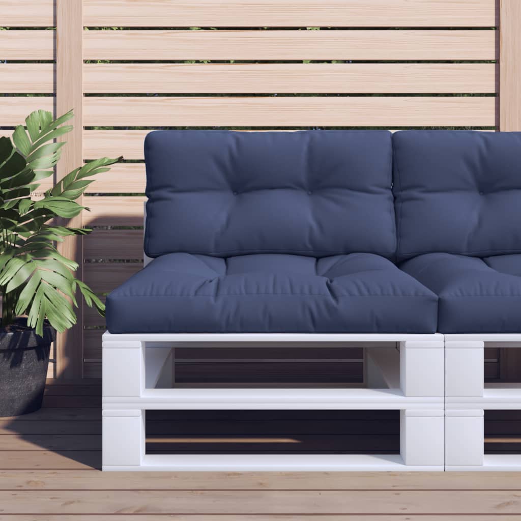 Μαξιλάρι Παλέτας Σετ Ναυτικό Μπλε 70 x 40 x 12 εκ. Υφασμάτινο 1