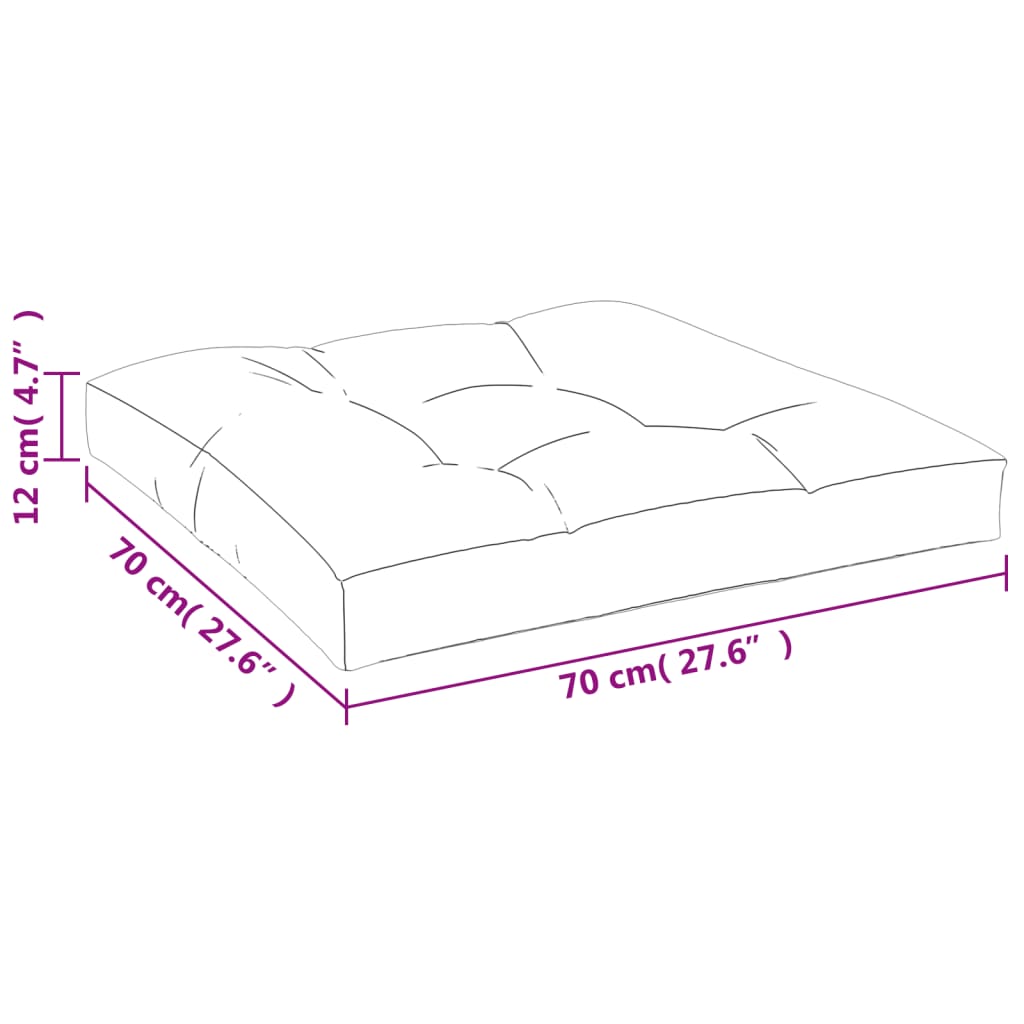 Μαξιλάρι Παλέτας Σετ Ναυτικό Μπλε 70 x 40 x 12 εκ. Υφασμάτινο 10