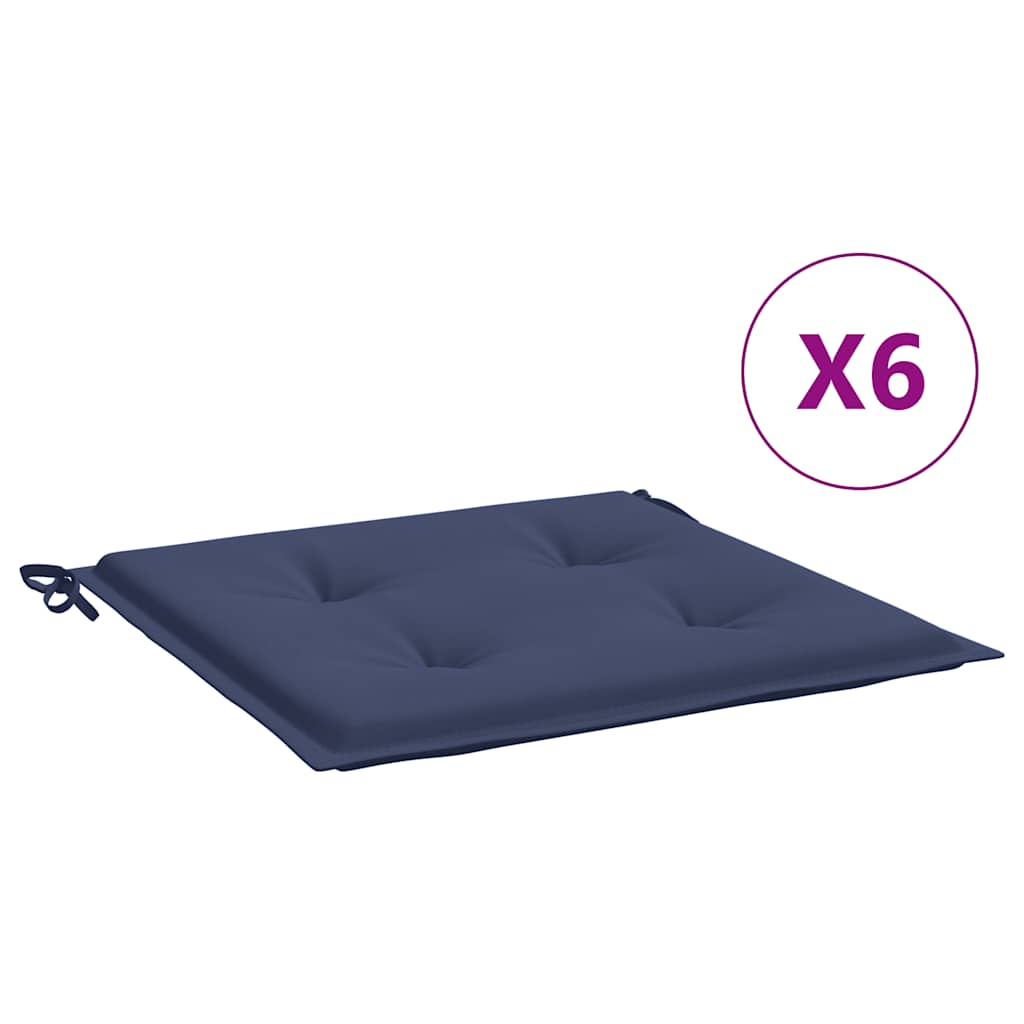 Μαξιλάρια Παλέτας 6 τεμ. Ναυτικό Μπλε 50x50x3 εκ. Ύφασμα Oxford 2