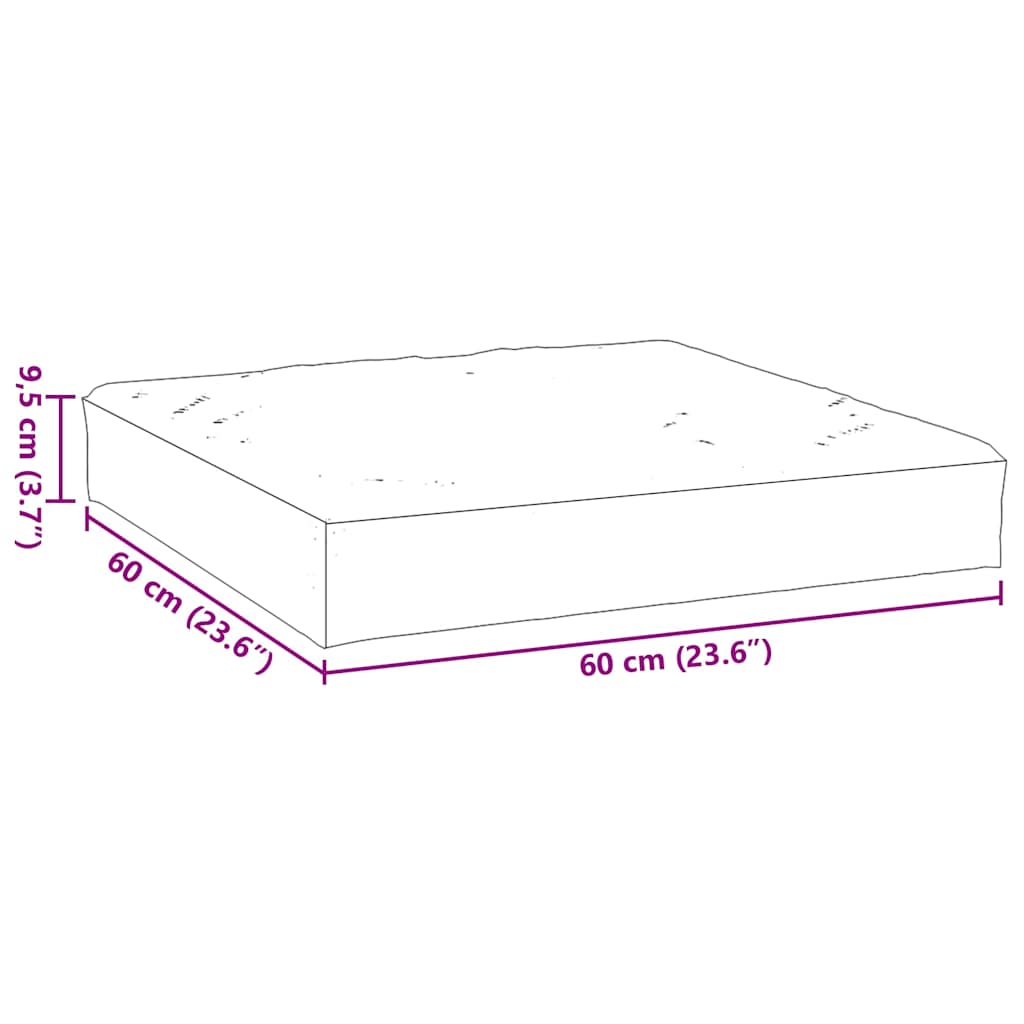 Μαξιλάρι Παλέτας Σχέδιο Φύλλων 60 x 60 x 10 εκ. Ύφασμα Oxford 7