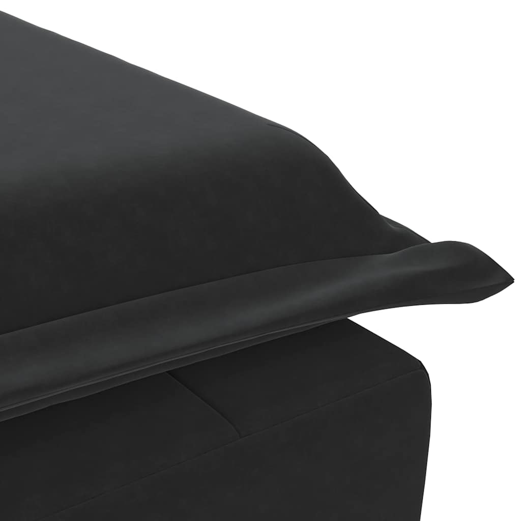 Ανάκλιντρο Μαύρο Βελούδινο με Μαξιλάρι Βελούδινο 8