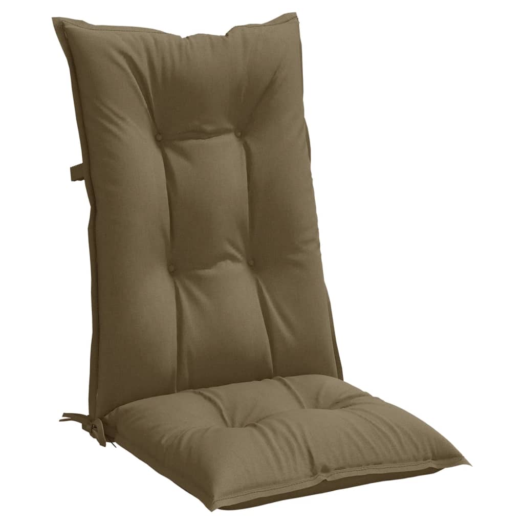 Μαξιλάρια Καρέκλας Κήπου Πλάτη 4τεμ Taupe 120x50x7 εκ. Ύφασμα 5