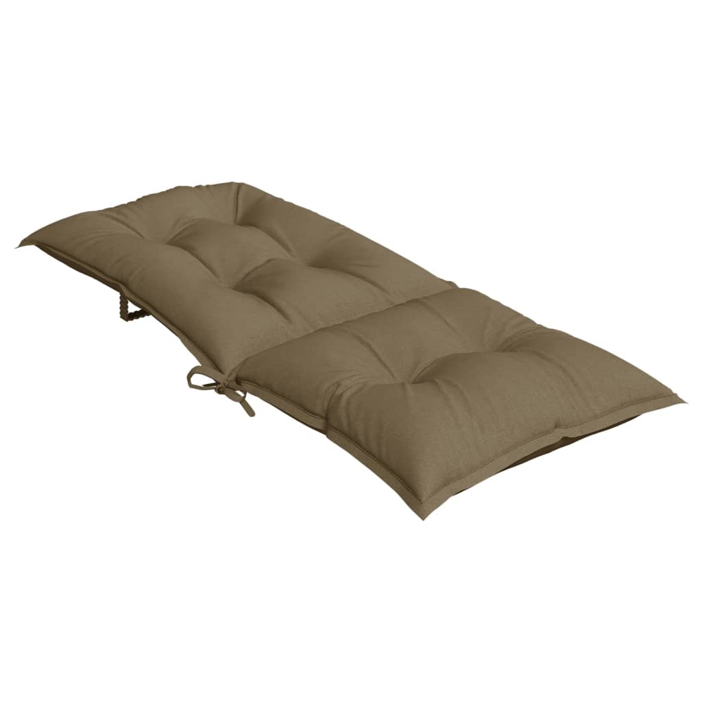 Μαξιλάρια Καρέκλας Κήπου Πλάτη 4τεμ Taupe 120x50x7 εκ. Ύφασμα 6