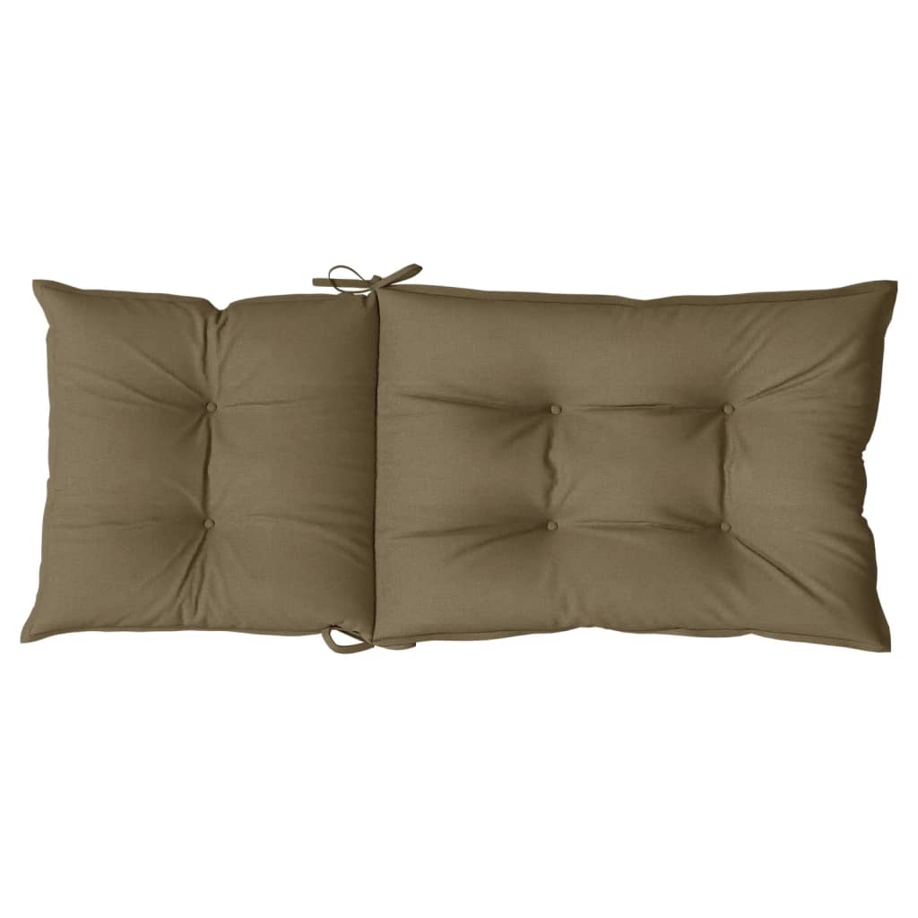 Μαξιλάρια Καρέκλας Κήπου Πλάτη 4τεμ Taupe 120x50x7 εκ. Ύφασμα 7