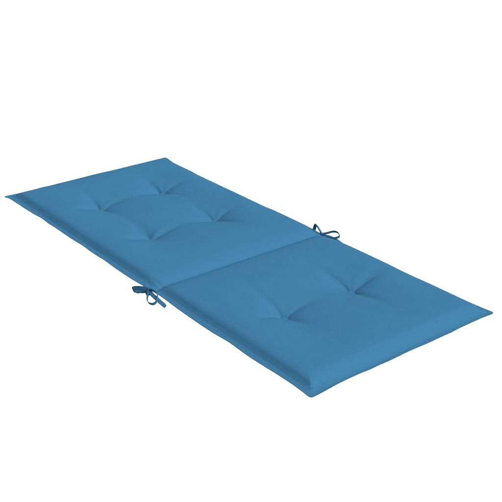 Μαξιλάρια Καρέκλας με Πλάτη 2 τεμ. Μπλε 120x50x4 εκ. Ύφασμα 7