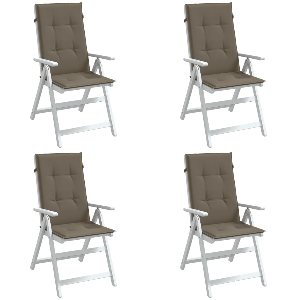 Μαξιλάρια Καρέκλας Κήπου Πλάτη 4τεμ Taupe 120x50x4 εκ. Ύφασμα 1
