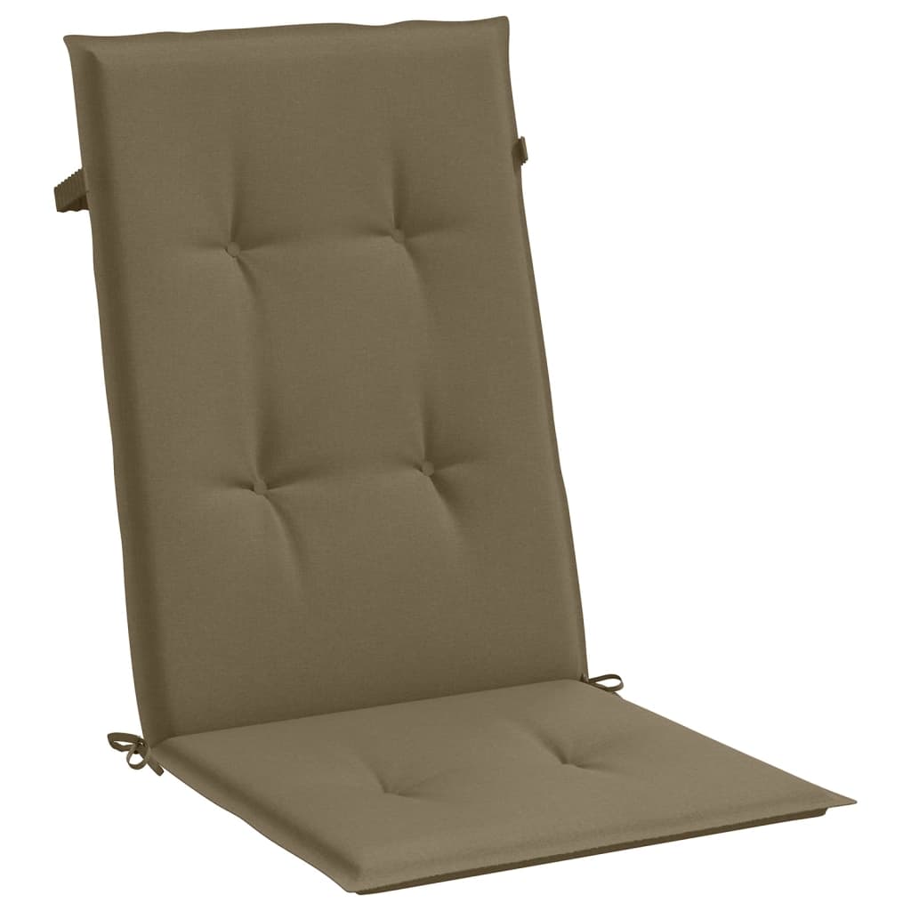 Μαξιλάρια Καρέκλας Κήπου Πλάτη 4τεμ Taupe 120x50x4 εκ. Ύφασμα 5