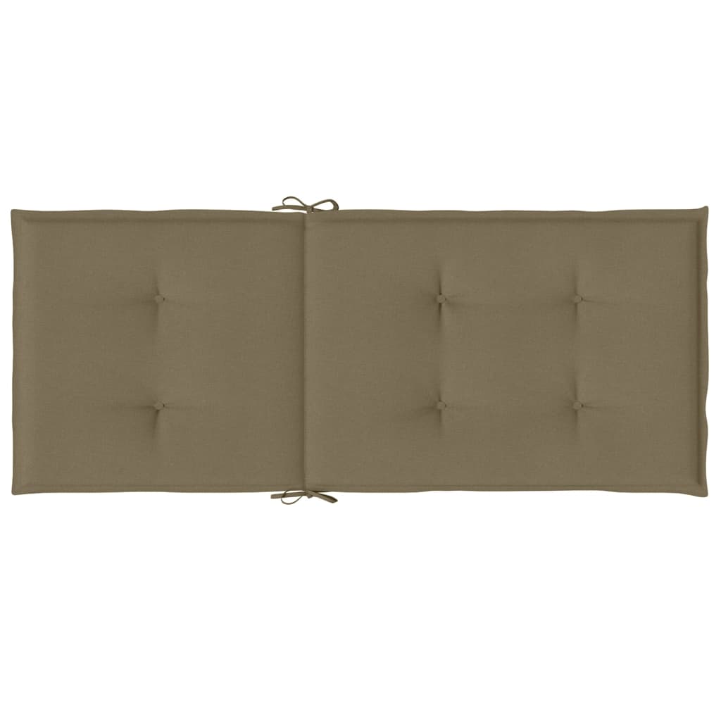 Μαξιλάρια Καρέκλας Κήπου Πλάτη 4τεμ Taupe 120x50x4 εκ. Ύφασμα 7