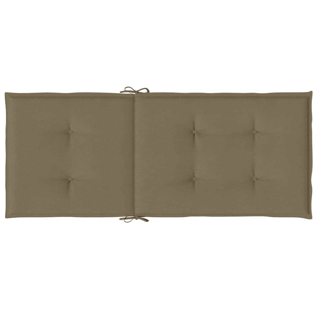 Μαξιλάρια Καρέκλας Κήπου Πλάτη 6τεμ Taupe 120x50x4 εκ. Ύφασμα 7