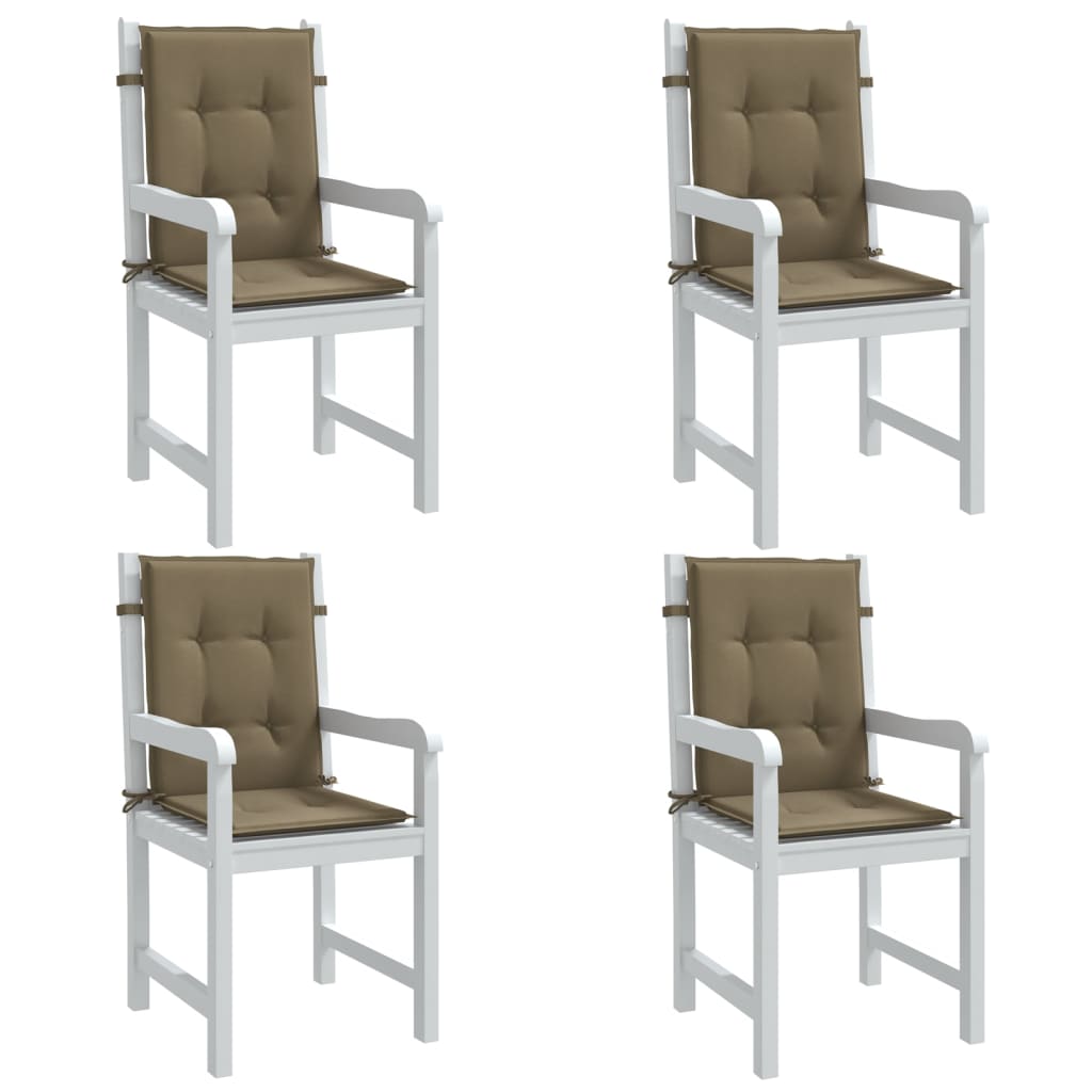 Μαξιλάρια Καρέκλας με Πλάτη 4 τεμ. Taupe 100x50x4 εκ. Ύφασμα 1