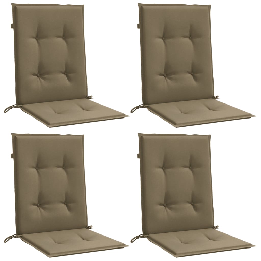 Μαξιλάρια Καρέκλας με Πλάτη 4 τεμ. Taupe 100x50x4 εκ. Ύφασμα 3
