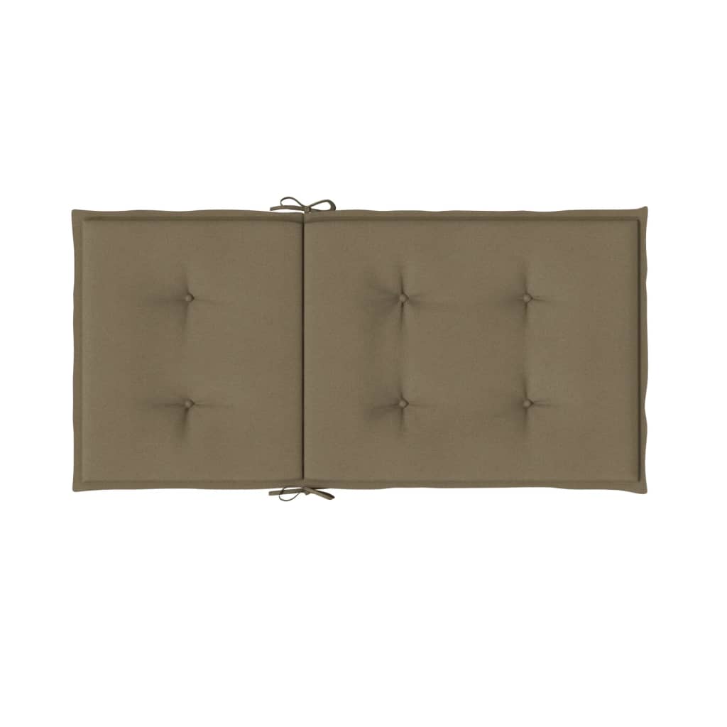 Μαξιλάρια Καρέκλας με Πλάτη 4 τεμ. Taupe 100x50x4 εκ. Ύφασμα 7