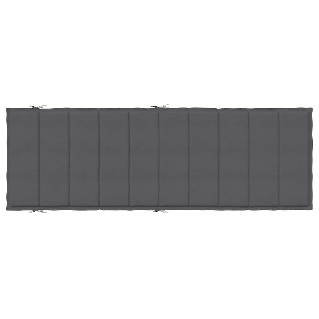 Μαξιλάρι Ξαπλώστρας Ανθρακί 186x58x3 εκ. Ύφασμα 6