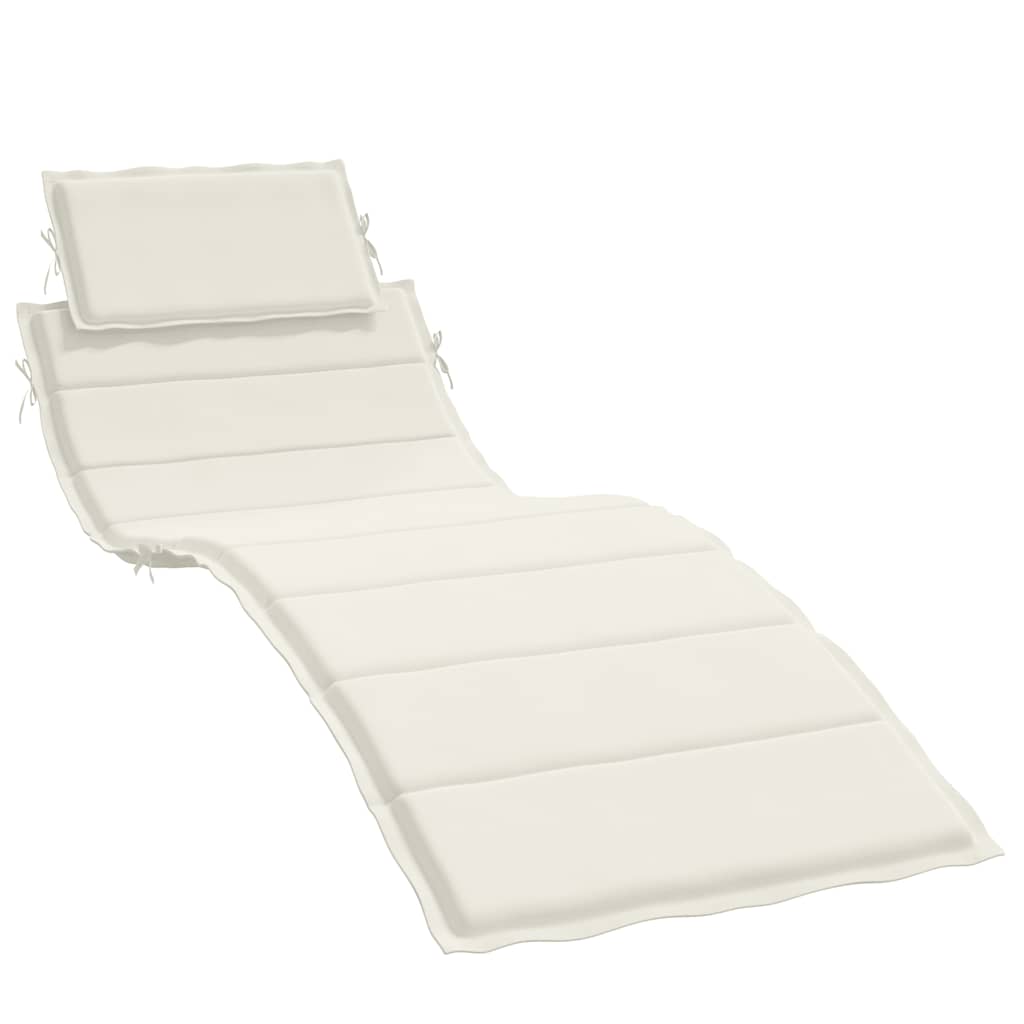 Μαξιλάρι Ξαπλώστρας Κρεμ 186x58x3 εκ. Ύφασμα 2