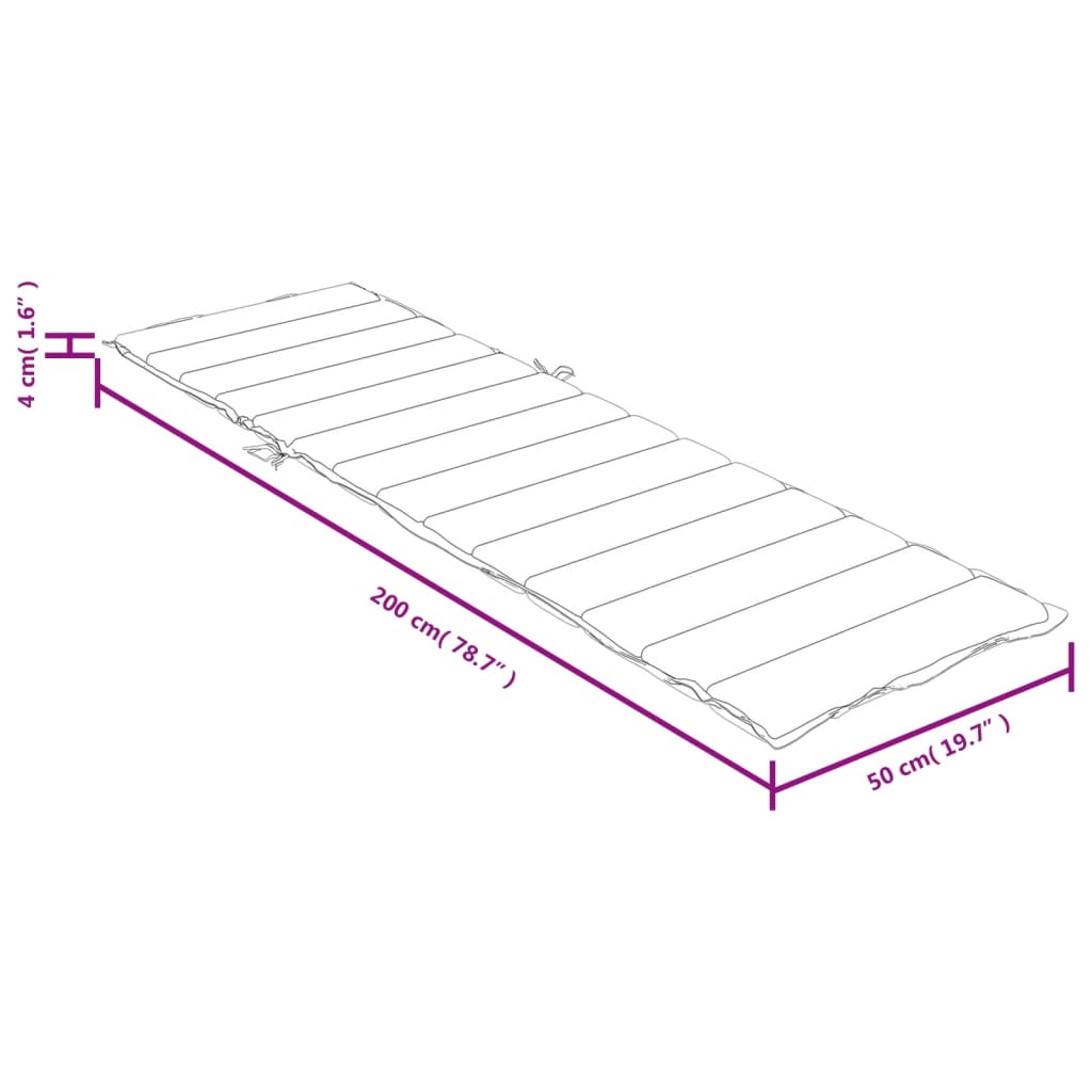 Μαξιλάρι Ξαπλώστρας Μπεζ 200x50x4 εκ. Ύφασμα 9