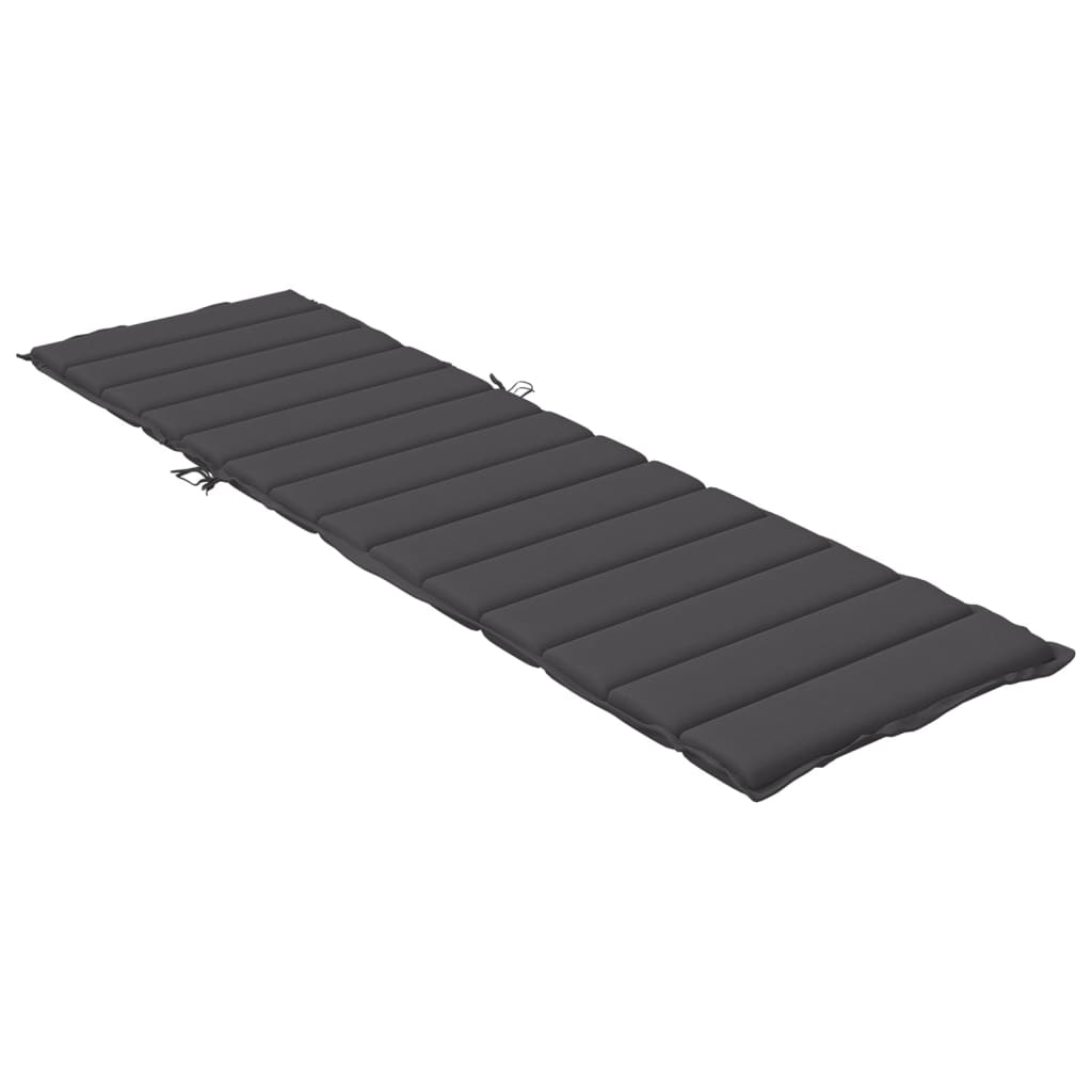 Μαξιλάρι Ξαπλώστρας Ανθρακί Μελανζέ 200x60x4 εκ. από Ύφασμα 4
