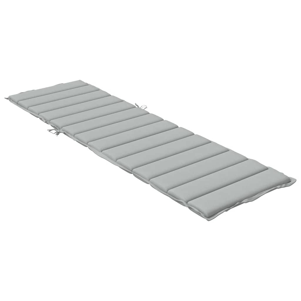 Μαξιλάρι Ξαπλώστρας Ανοιχτό Γκρι 200x60x4 εκ. Ύφασμα 4