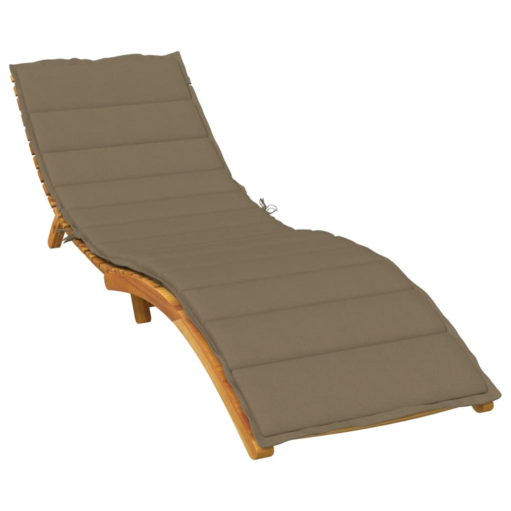 Μαξιλάρι Ξαπλώστρας Taupe Μελανζέ 200x60x4 εκ. Ύφασμα 1